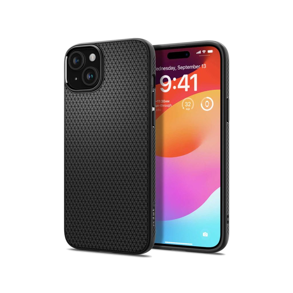 Spigen Liquid Air Backcover Apple iPhone 15 - Matte Black