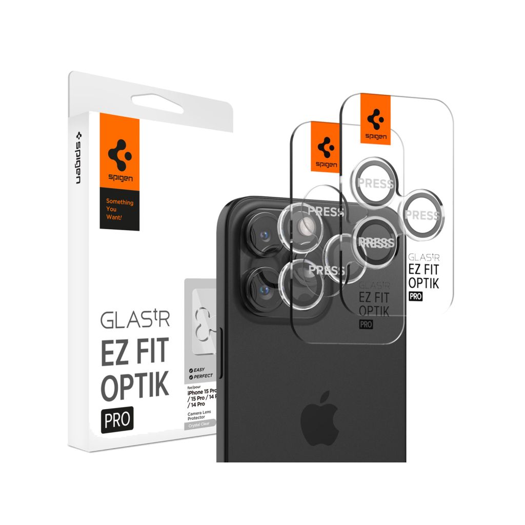 Spigen Glas.tR EZFit Optik Lens Protector 2 pack Apple iPhone 15 Pro / 15 Pro Max