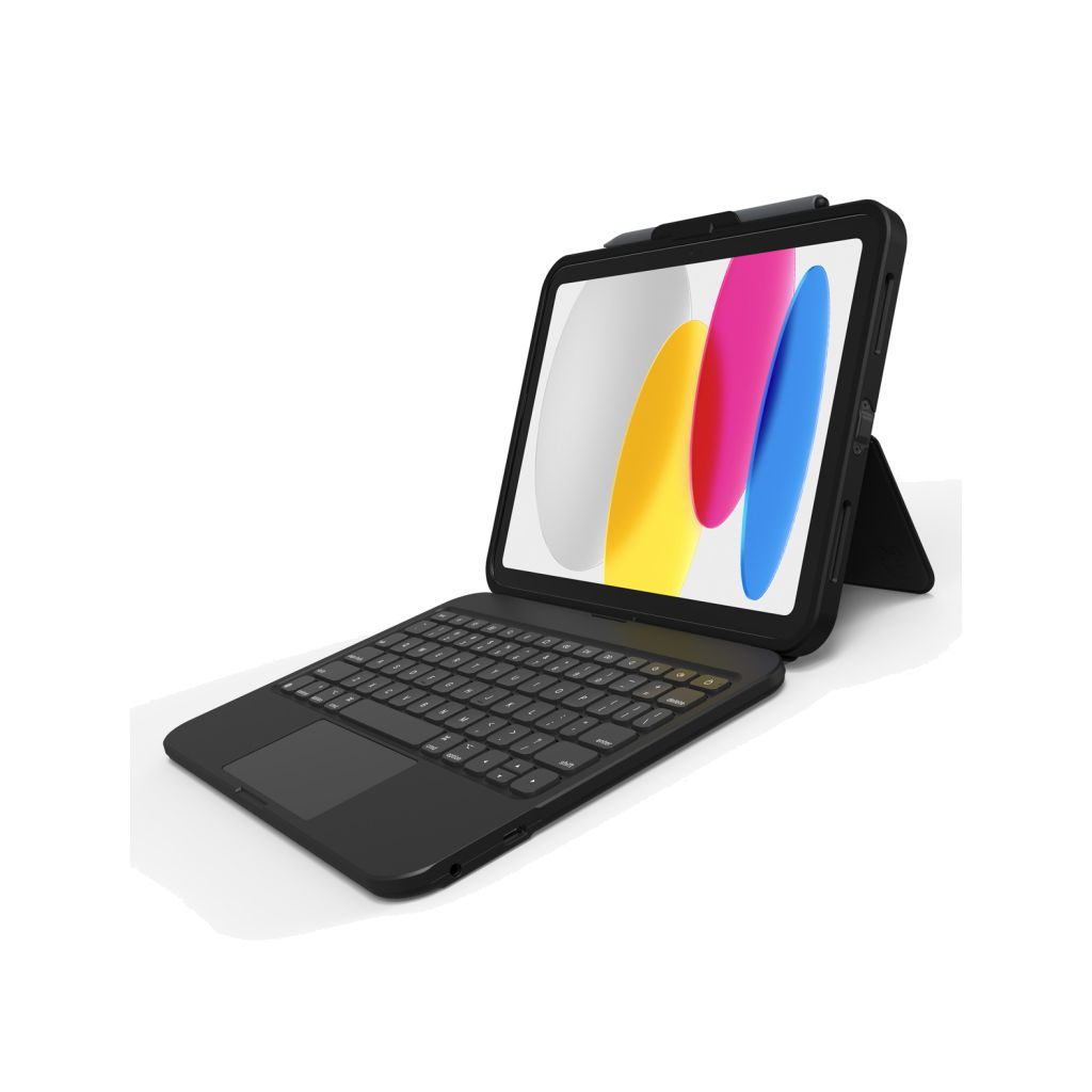 ZAGG Tough Keys AZERTY Keyboard Bookcase iPad 11 (2025) 11 inch / iPad 10 (2022) 10.9 inch - Zwart