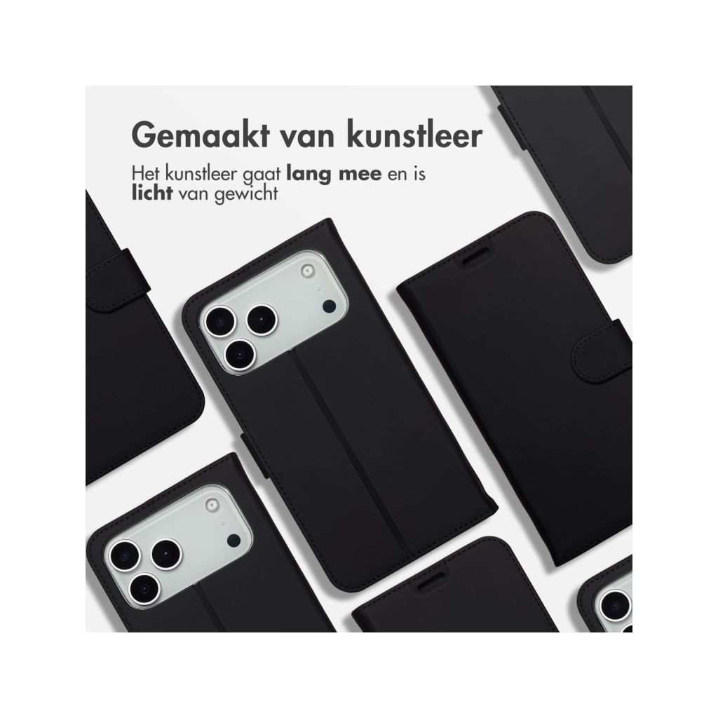 Accezz Wallet Softcase Bookcase Apple iPhone 17 Pro - Black
