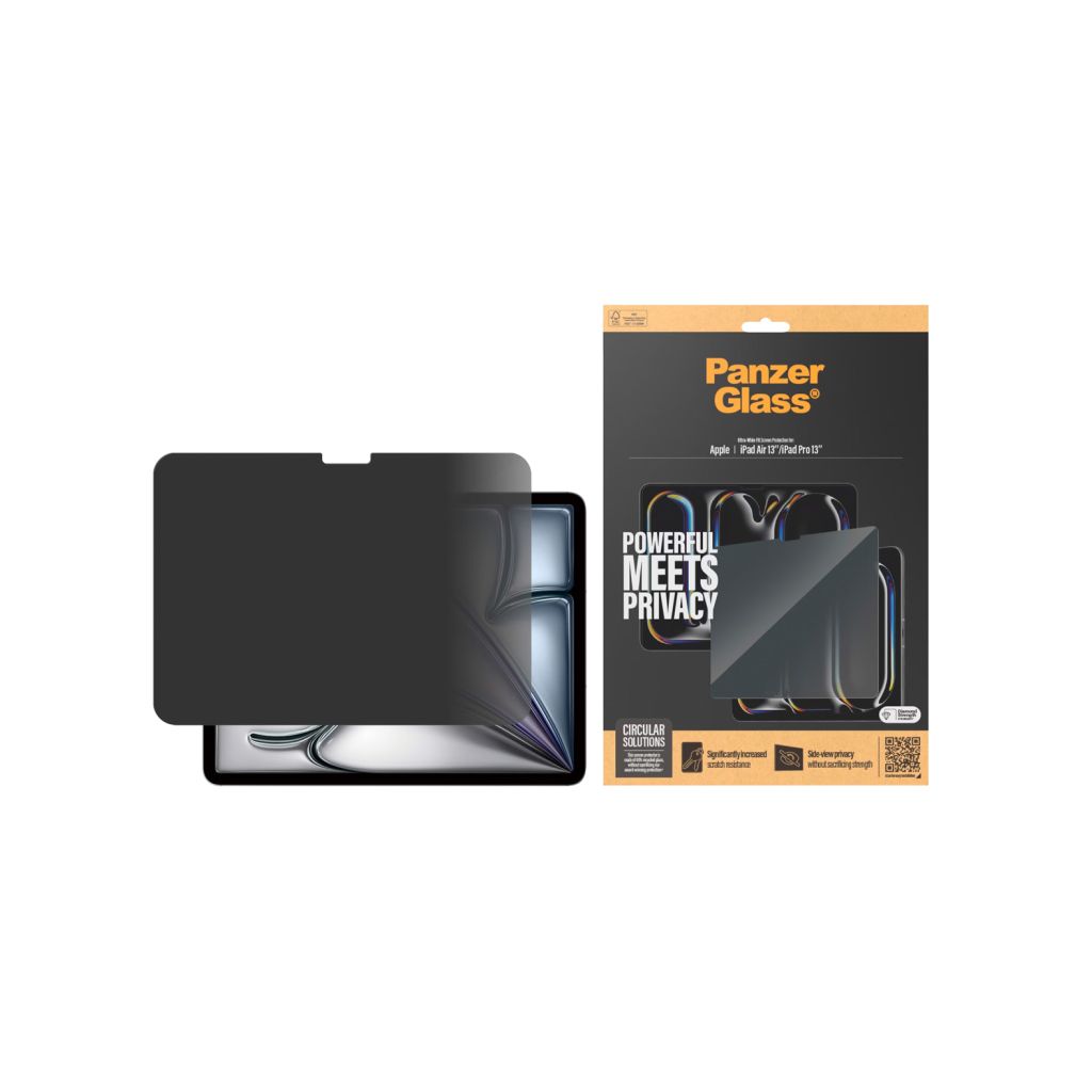 PanzerGlass Privacy Screenprotector Ultra-Wide Fit Apple iPad Pro 13 (2024) M4 / Air 13 inch (2025) M3 / (2024) M2