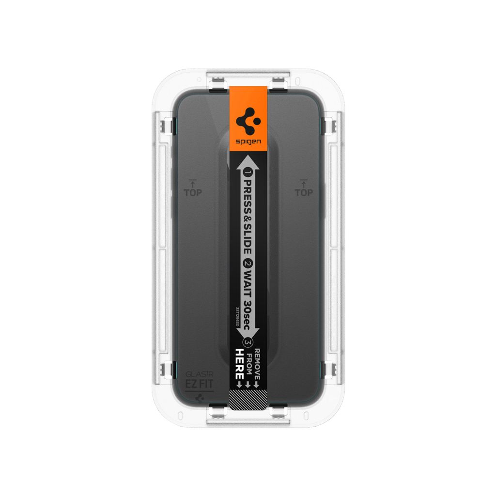 Spigen EZ Fit GLAS.tR met installatietray - Privacy Glass - 1 pack Apple iPhone 15 Pro Max