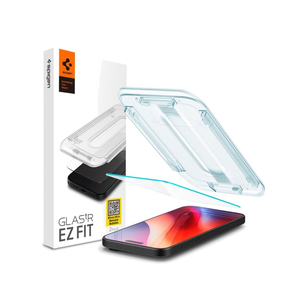 Spigen EZ Fit Glas.tR met Applicator - 1 pack Apple iPhone 16 Pro