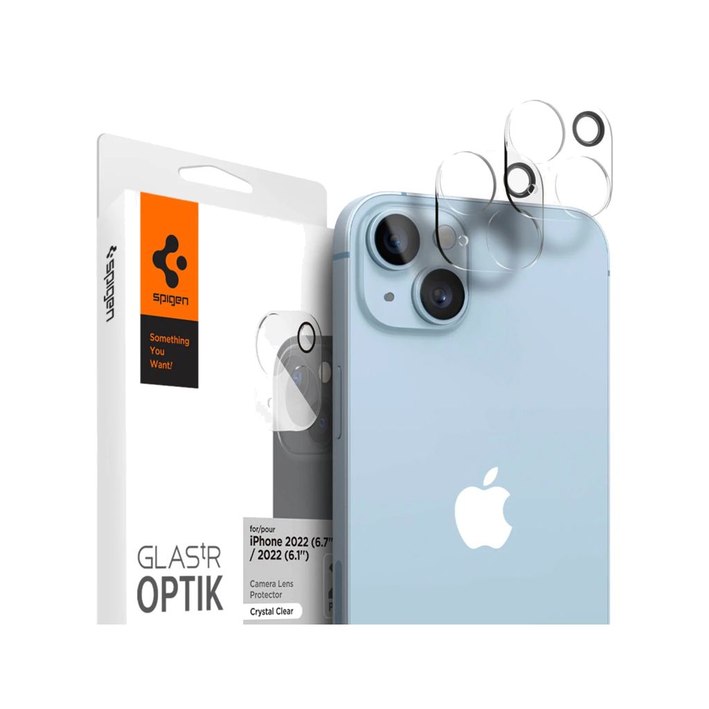 Spigen GLAStR EZ Fit Optik Camera Protector 2 Pack Apple iPhone 14 / 14 Plus - Crystal Clear
