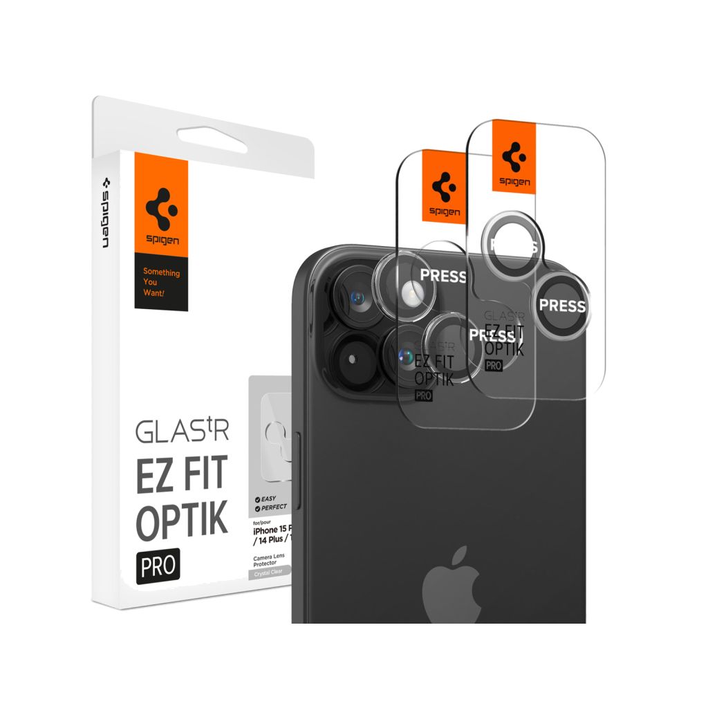 Spigen GLAStR EZ Fit Optik Pro Camera Protector 2 Pack Apple iPhone 15 / 15 Plus - Crystal Clear