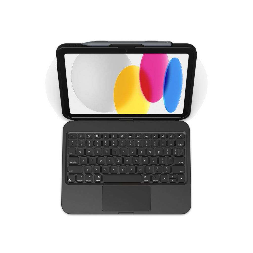 ZAGG Tough Keys QWERTZ Keyboard Bookcase Apple iPad 11 (2025) 11 inch A16 / iPad 10 (2022) 10.9 inch - Zwart
