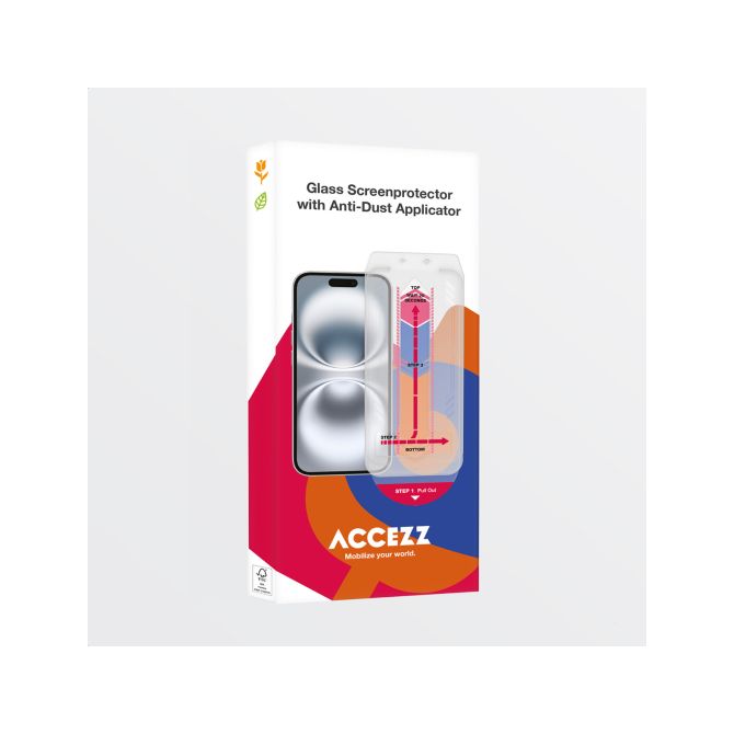 Accezz Gehard Glas Screenprotector + Applicator Apple iPhone 13 / 13 Pro / 14 / 16e