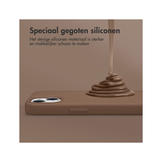 Accezz Liquid Silicone Backcover met MagSafe Apple iPhone 16 Pro Max - Lichtbruin