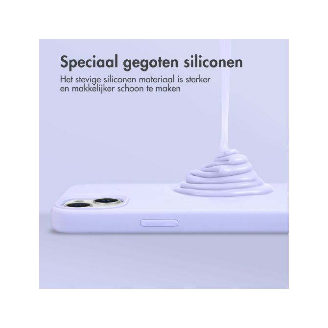 Accezz Liquid Silicone Backcover met MagSafe Apple iPhone 17 - Paars