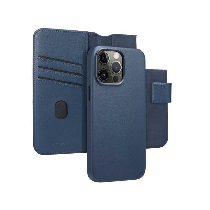 Accezz Leather Bookcase 2-in-1 met MagSafe iPhone 15 Pro Max - Nightfall Blue