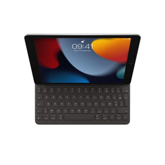 Smart Folio Keyboard Apple iPad 9 (2021) / iPad 8 (2020) / iPad 7 (2019) 10.2 inch / Air 10.5 (2019) - AZERTY - Zwart