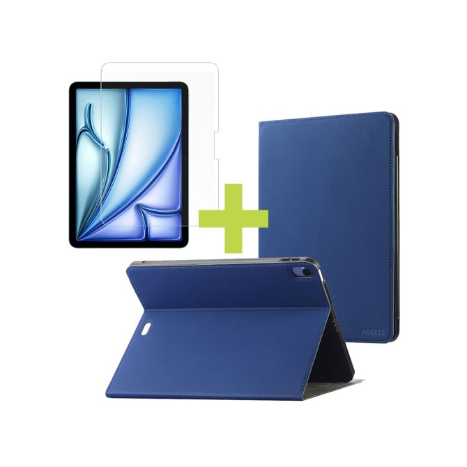 Accezz Classic Tablet Case Apple iPad 11 (2025) 11 inch A16 / iPad 10 (2022) 10.9 inch - Donkerblauw