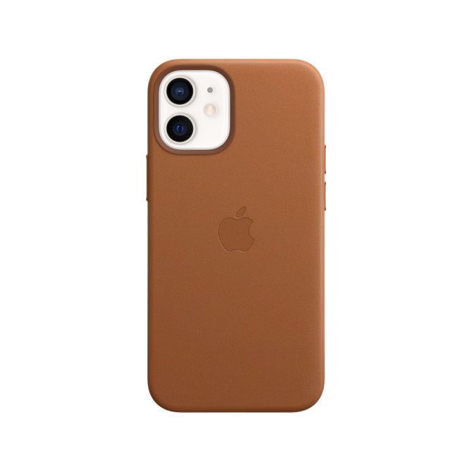 Leather Backcover MagSafe Apple iPhone 12 Mini - Saddle Brown