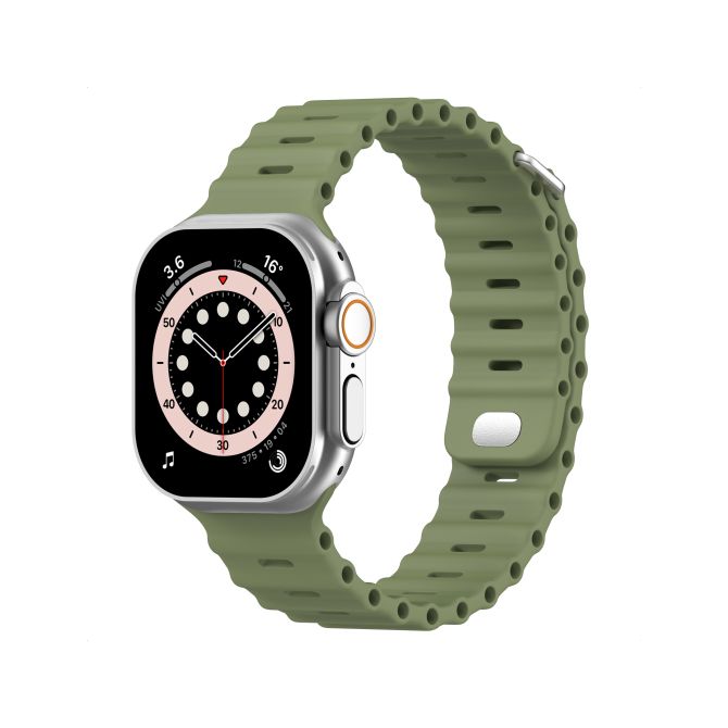 Accezz Ocean bandje Apple Watch Series 1 - 9 / SE (38/40/41 mm) | Series 10 / 11 (42 mm) - Khaki